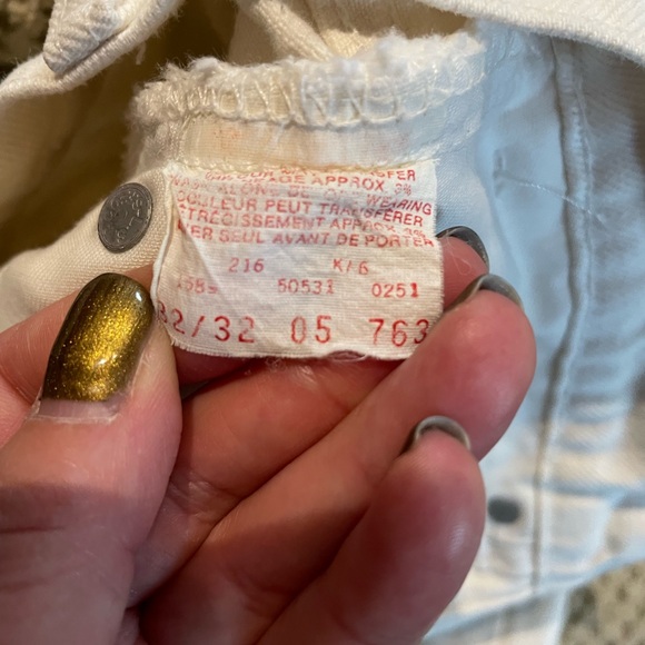 Vintage Levi’s 531 White Denim - Picture 2 of 6